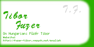 tibor fuzer business card